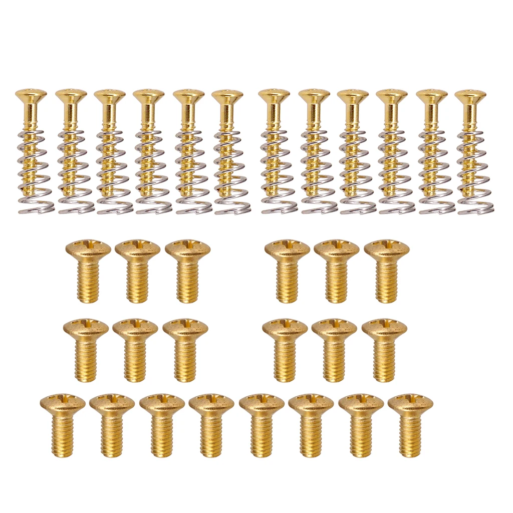 20pcs Guitar Switch Nuts+20pcs Guitar Pickup Frame Fixing Screws Springs
