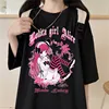 Aesthetic Camisas Mujer Harajuku T-Shirt Kawaii Gothic Girl Print Black Summer Korean Pop Streetwear Women Chic Casual Tops Tees ► Photo 1/6