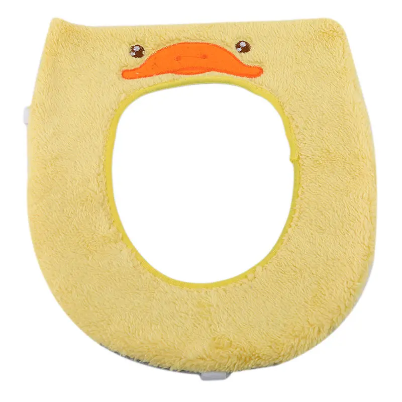 duck Мультяшный чехол на сиденье для унитаза для ванной комнаты, защитное покрытие для ванной комнаты - Цвет: duck