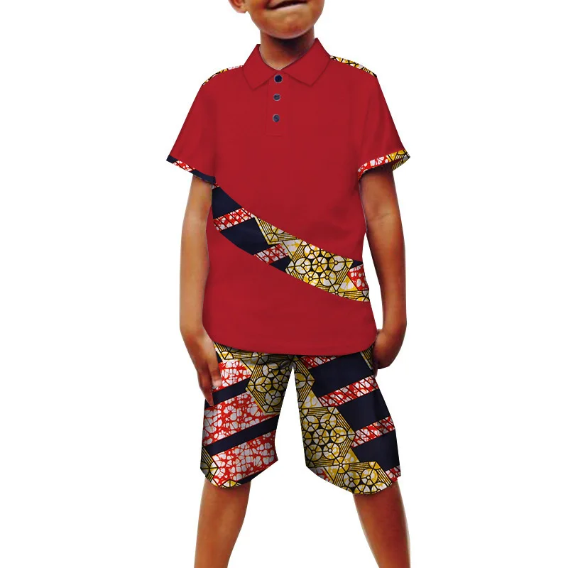 Детская летняя одежда в африканском стиле для мальчиков, коллекция года, костюм с топом и штанами с принтом Детские платья в африканском стиле для мужчин и женщин - Цвет: Color13