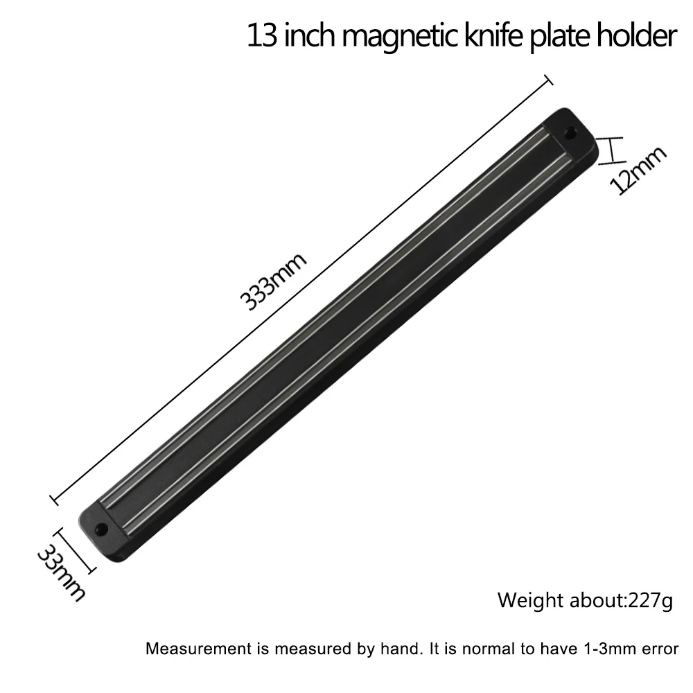 17,5 дюймов 13 дюймов набор магнитных ножей из нержавеющей стали, многоцелевой держатель для ножей, стойка для кухонной утвари, подставка для инструментов - Цвет: 227g Magnetic