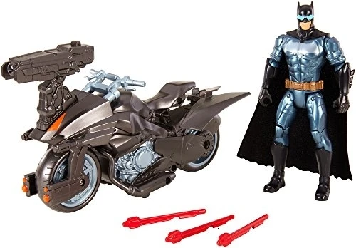 Лига Справедливости экшен-Mattel автомобиль и FGG53 Бэтмен/Batcycle Veicolo con фигурка Multicolore 6