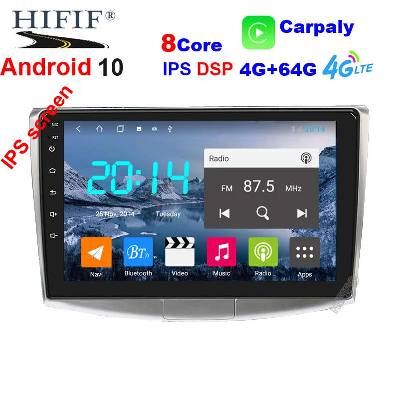 Автомобильный мультимедийный плеер Carplay для VW Volkswagen Passat B7 B6/Magotan 2Din Android 10