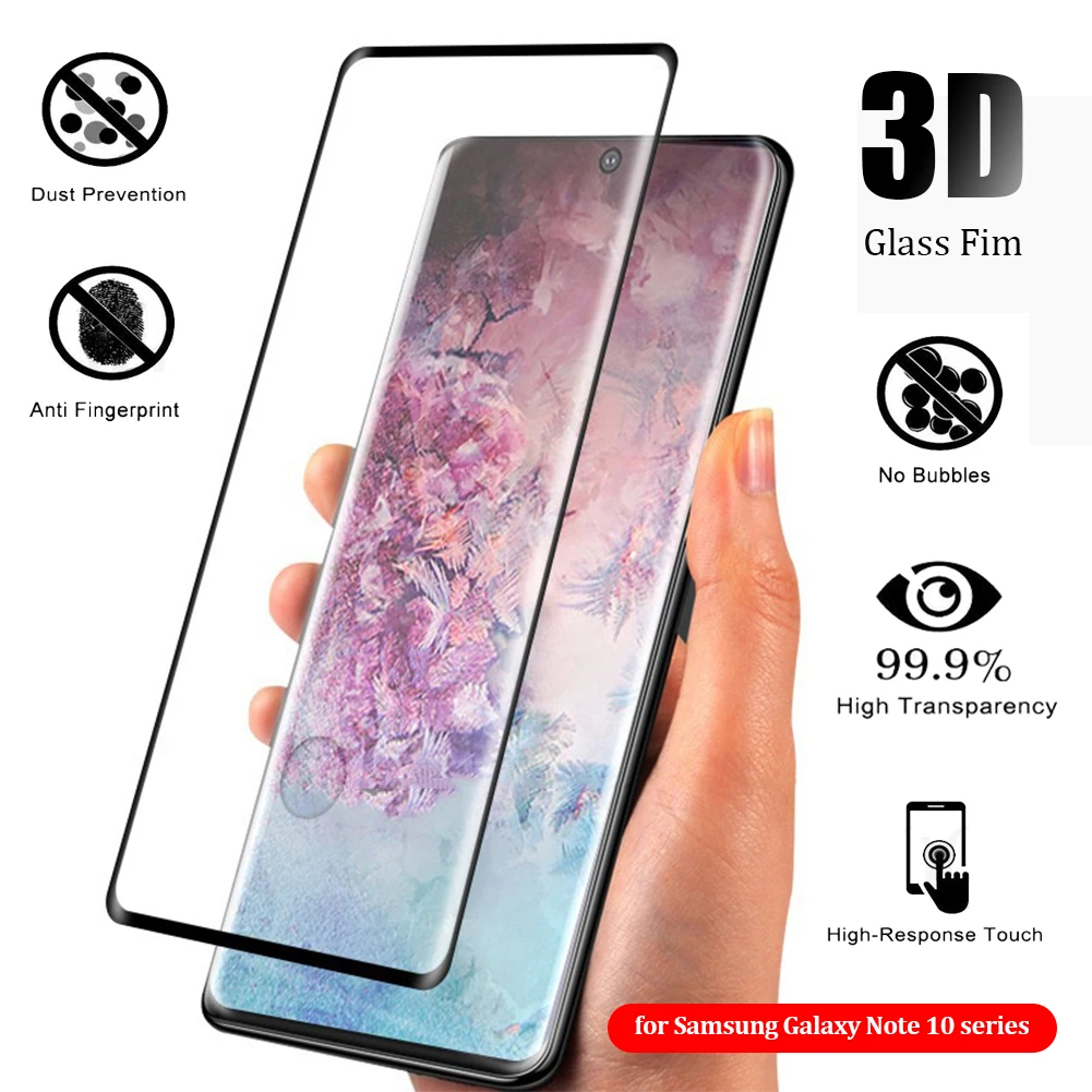 3D изогнутое Закаленное стекло пленка для samsung Galaxy Note 10 Plus HD против царапин