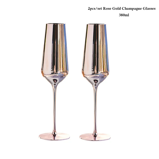 2pcs Goblet Wine Glass 650ml Kitchen Utensils Crystal Water Champagne Glasses Bordeaux Wedding Party Birthday Gift Lead-Free 2pcs champagne glass