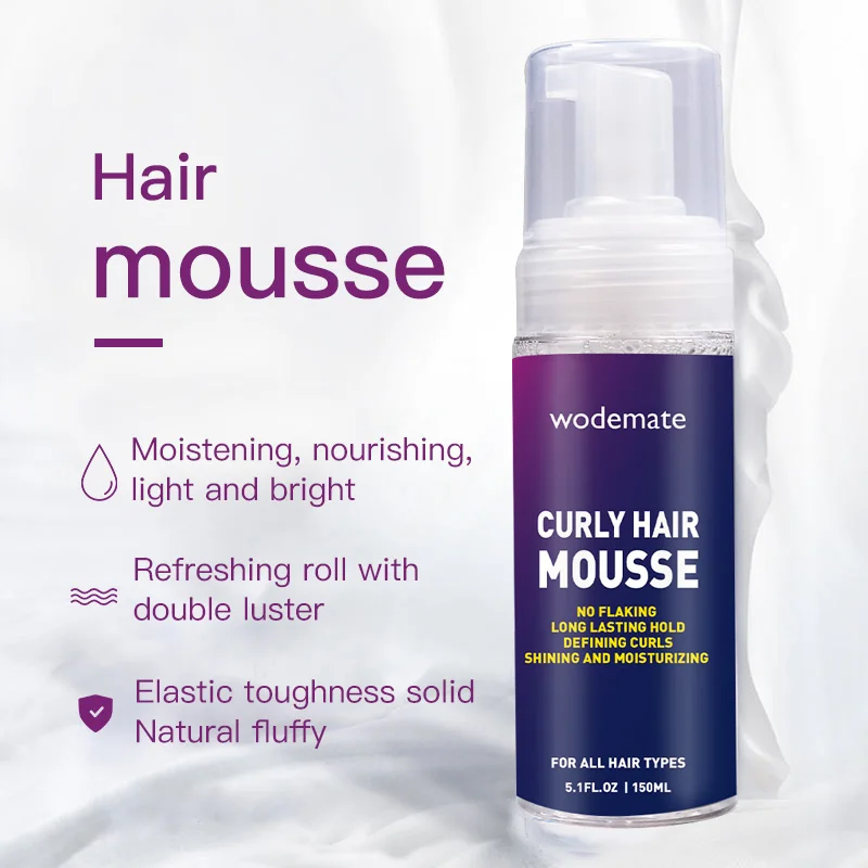 Private Label Hair Foam Mousse Curly Hair Mousse for Styling Hair Curly Hair Products Curly Hair Styling Mousse Anti-frizz