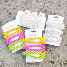 Золото 1 комплект корейский Винтаж Полный шпильки с жемчугом модные заколки имитирования жемчужные заколки для девочек аксессуары для укладки волос