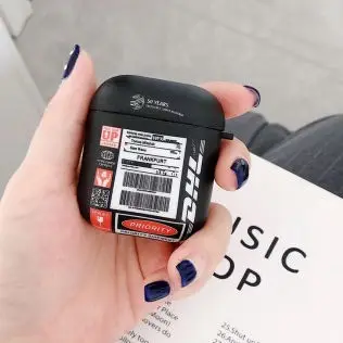 DHL Express 50th anniversary Edition Label наушники гарнитура чехол для Airpods 1 2 черный беспроводной Bluetooth чехол для Airpods pro - Цвет: for Airpods 1 2