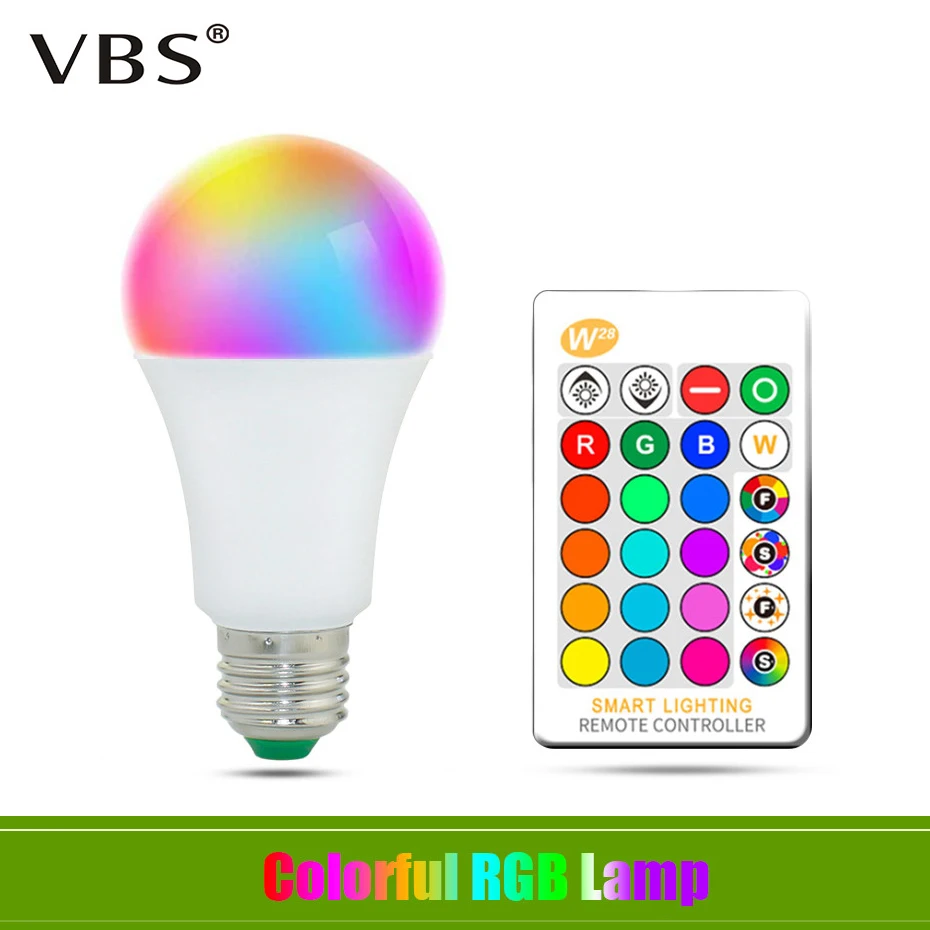 

RGB LED Light Bulb Color Changing Lamp Dimmable 15W E27 RGB & Soft Warm White Memory 16Color Choices Infrared Remote Control