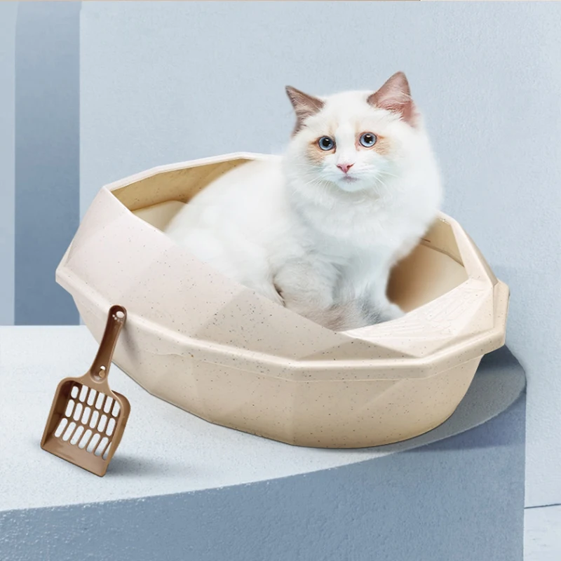 Pet Toilet Bedpan Anti Splash Cats Litter Box Cat Dog Tray with Scoop Kitten Dog Clean Toilette Home Plastic Sand Box Supplies Pet Toilet Bedpan Anti Splash Cats Litter Box Cat Dog Tray with Scoop Kitten Dog Clean Toilette Home Plastic Sand Box Supplies