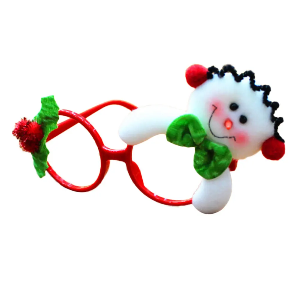 Christmas Cartoon Glasses Frame Snowman Antlers Children Gift Party Decor