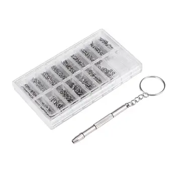 

1000Pcs Glasses Repair Kit Screw Washer Nut Stainless Steel Tool Screwdriver Glasses Cloth Kit