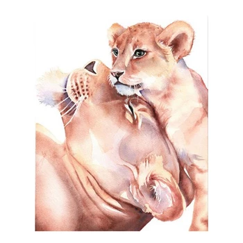 

Nordic Canvas Art Diamond Painting Lion Print Animal Wall Picture Baby Diamond Embroidery