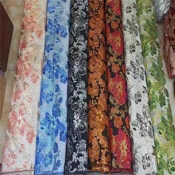 

African Organza Tulle Lace Fabric 2020 sequins African French Lace Fabric High Quality Nigerian Embroidery Tulle French Lace