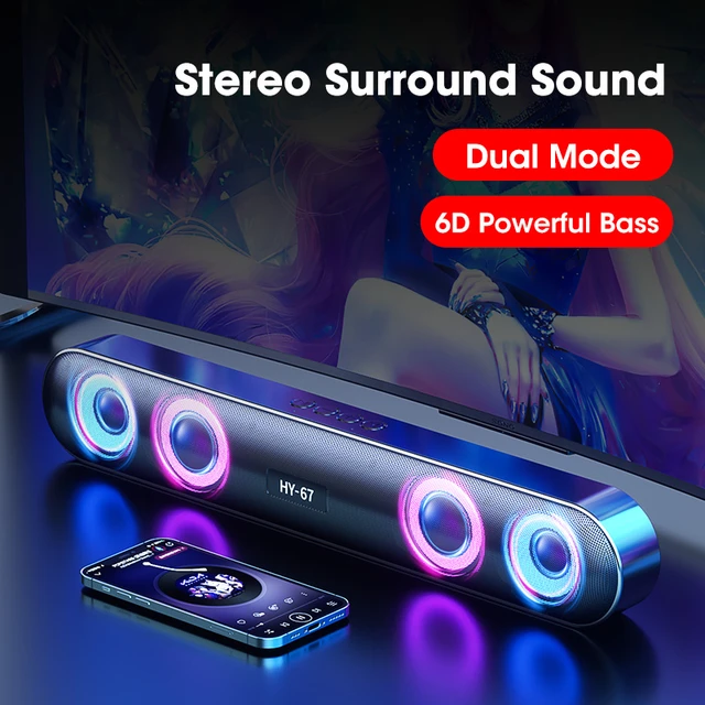 Barra de sonido Subwoofer Surround Sound - Pc Soundbar Wireless 6d Surround  Speaker - Aliexpress