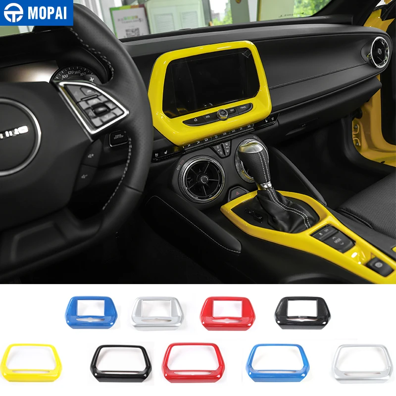 Red Interior Center Console navigation Panel Trim for Chevrolet Camaro 2016-2018