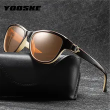 YOOSKE, женские поляризационные солнцезащитные очки, для вождения, негабаритных размеров, солнцезащитные очки, оттенки, дамские винтажные роскошные очки, ретро очки с тканью