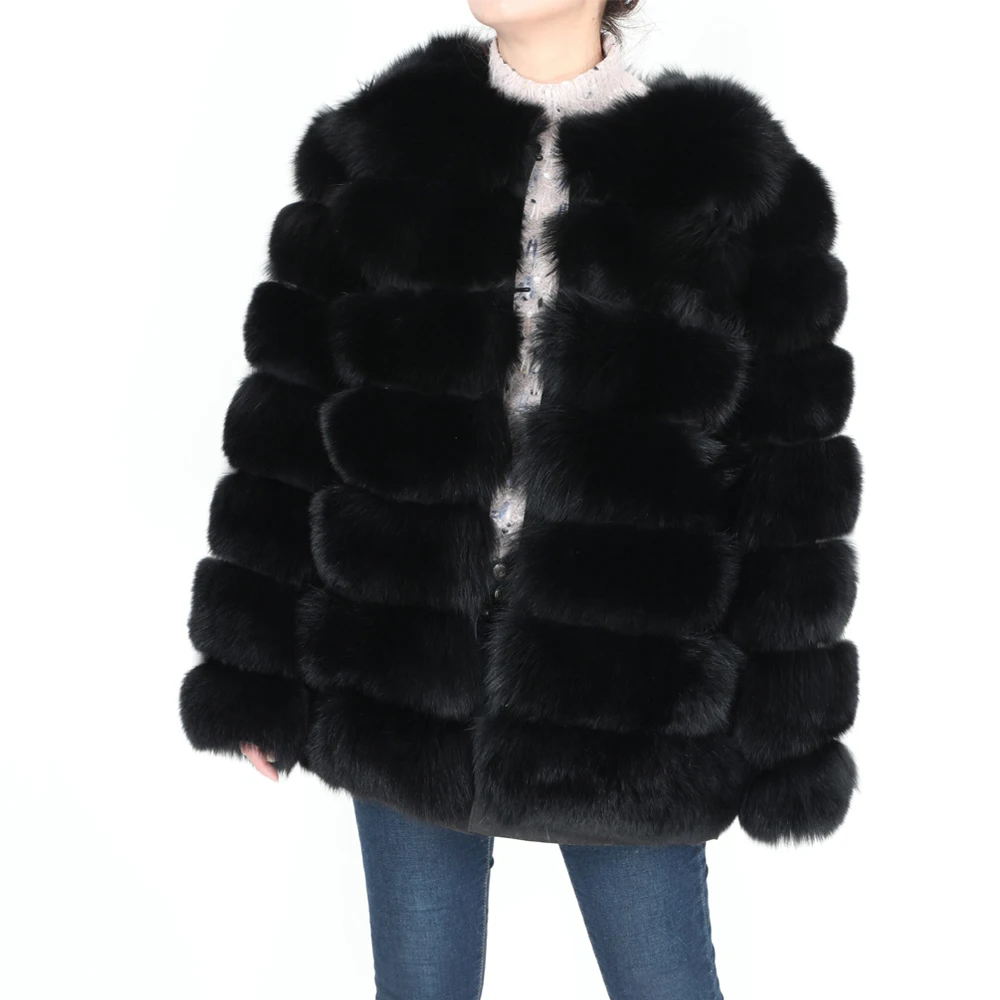 Женский Длинный жилет Maomaokong из натурального меха лисы 70 см|Шубы и дубленки| |