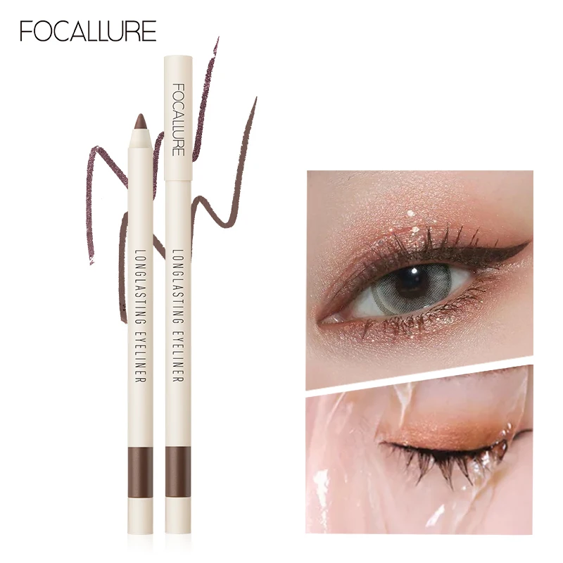 FOCALLURE Long Lasting Gel Eyeliner Pencil Waterproof Easy To Wear Black Liner Pen Eye Makeup Eye