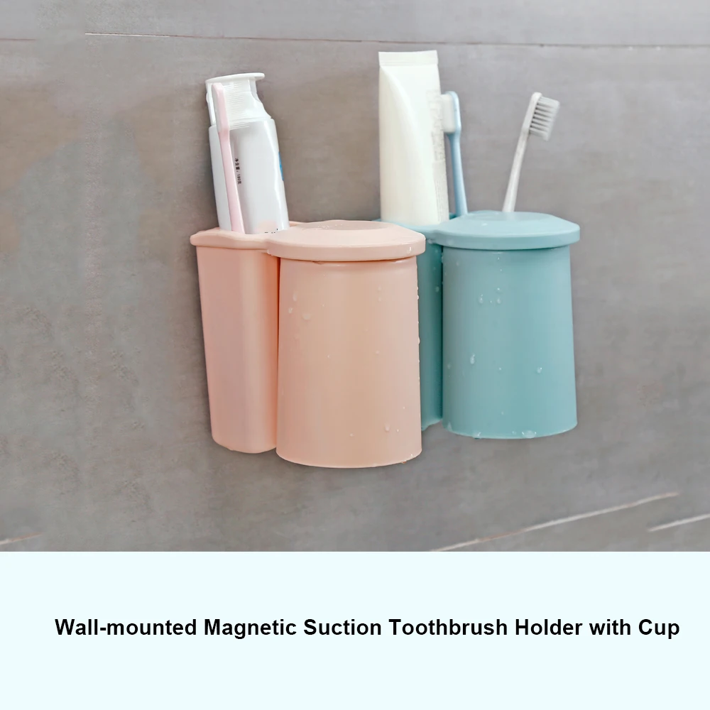 Домашний держатель зубных щеток для ванной с чашкой настенный стеллаж для хранения зубных щеток органайзер для зубной пасты аксессуары для ванной комнаты