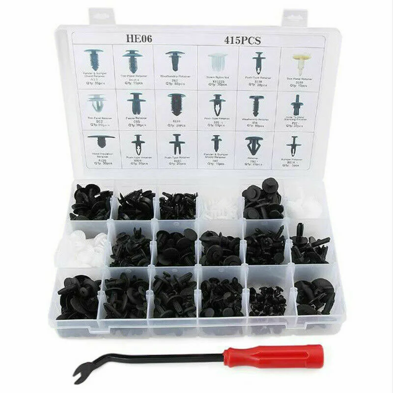

Plastic Car Fasteners Push Pin Clips Door Panel Bumper 415pcs Light weight