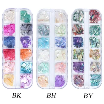 

3 Boxes Ultra-Thin Manicure Charm Irregular Glitter Patch Nail Stickers DIY Nail Art Shell Flakes Nail Art Accessories for Women