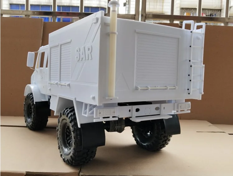 ABS Материал Umimog пожарная машина жесткий корпус подходит для 1/10 Масштаб дистанционного управления автомобиля Traxxass Trx4 TRX-4 рама шасси 324 мм