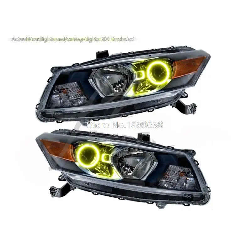 Для Honda Accord Coupe 2008-2010 синий светодиодный налобный фонарь Halo Angel Demon Eyes комплект RGB светодиодный angel eyes