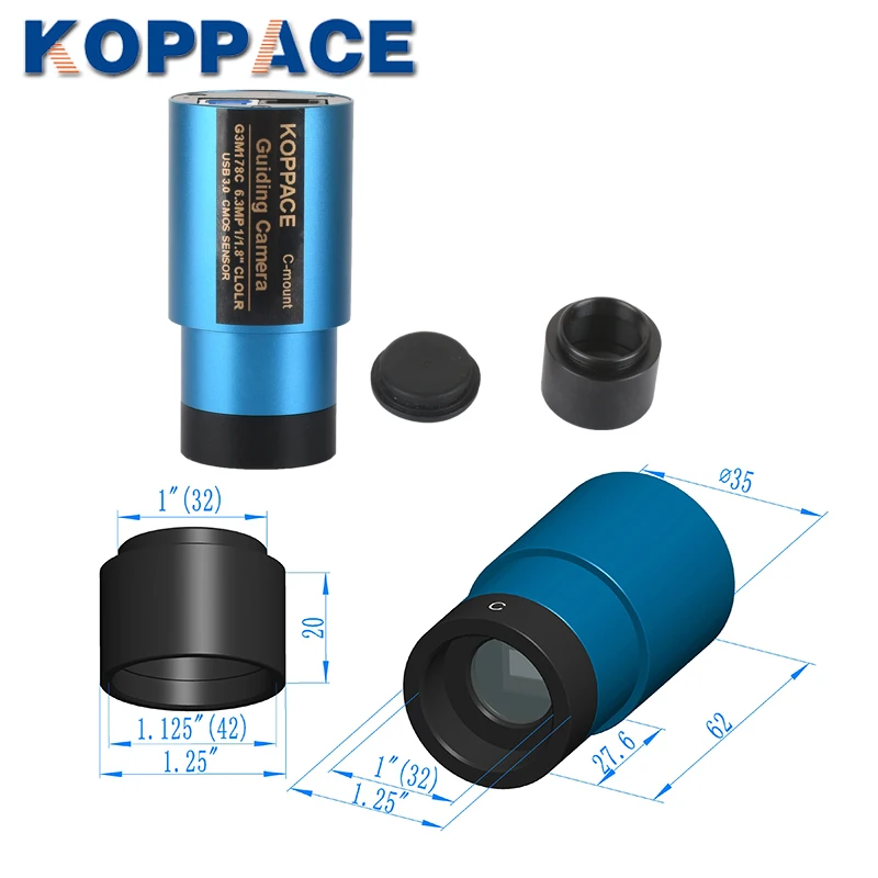 Астрономическая камера KOPPACE 6 3 миллиона пикселей USB3.0 с интерфейсом 1 25 дюйма
