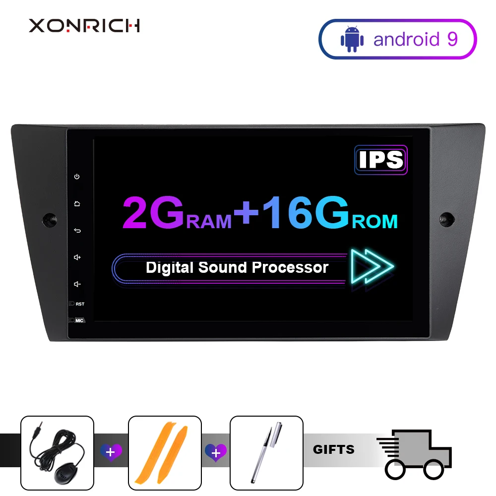 Xonrich 1 Din Android 9,0 автомобильный Радио мультимедийный dvd-плеер для BMW E90/E91/E92/E93 3 серии gps Навигация стерео аудио головное устройство