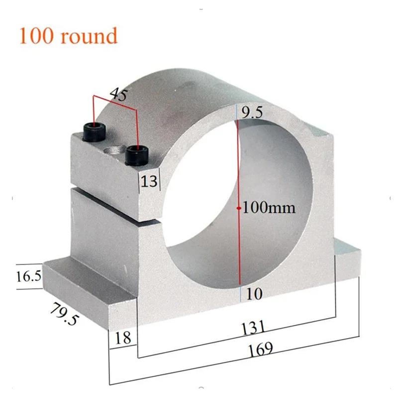 

High-quality engraving machine spindle motor holding diameter 100mm electric spindle fixed seat fixture