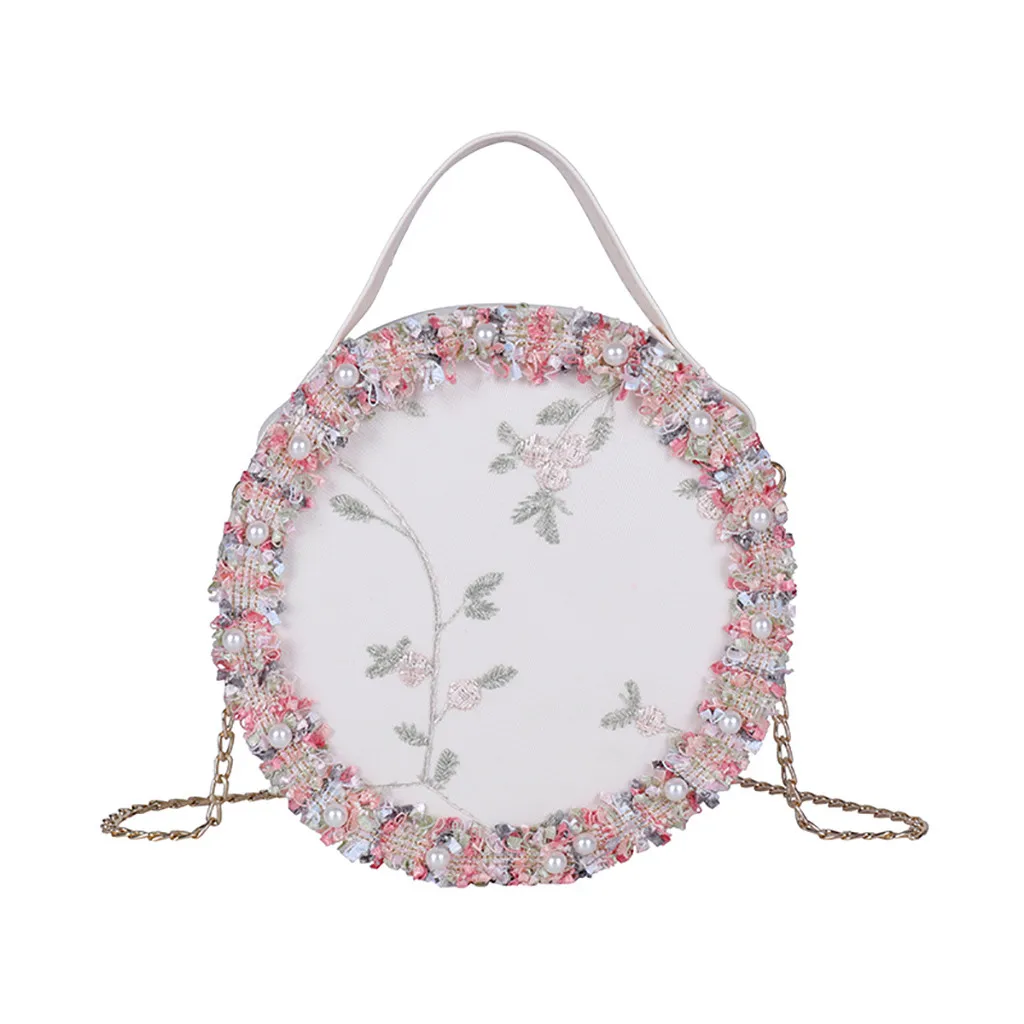 

Handbags Women's Lady Designer Fashion Luxury Lace Fresh Handbags Crossbody Bag Solid Color Small Round Dropship #T2G