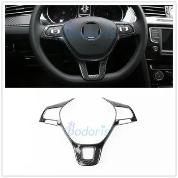 

For Volkswagen VW Tiguan L 2017 2018 Interior Steering Wheel Trim Protector Panel Cover Auto Accessories