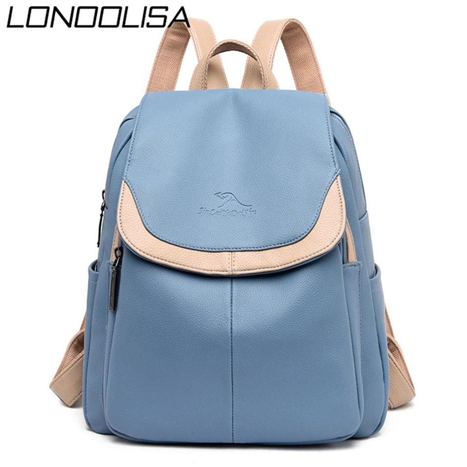 Mochila Feminina, мягкий кожаный рюкзак, женский рюкзак, качественный рюкзак, школьные сумки для девочек-подростков, Sac A Dos Femme