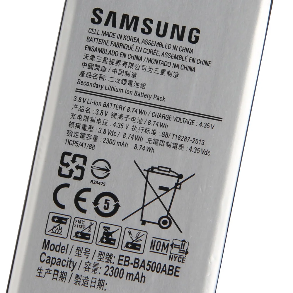 SAMSUNG оригинальный запасной аккумулятор EB BA500ABE для Samsung GALAXY A5 2015 аутентичный