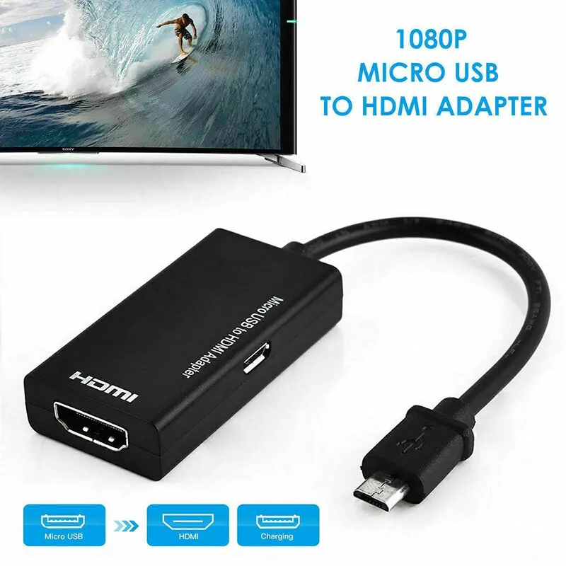 

Digital Video Audio Converter Cable HDMI Connector Adapter Fits For Android HDMI Converter Mini Mirco USB Adapter Smartphone