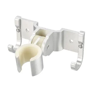 

uxcell Shower Head Holder with 2 Hanger Hook Aluminum Wall Mount Handheld Shower Bracket 93x64x66mm 2pcs