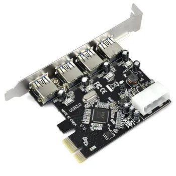 

4 Ports USB 3.0 Pci-e Expansion Card PCIe PCI Express USB 3.0 HUB 4-Port Adapter Supports 4 downstream ports for all speeds