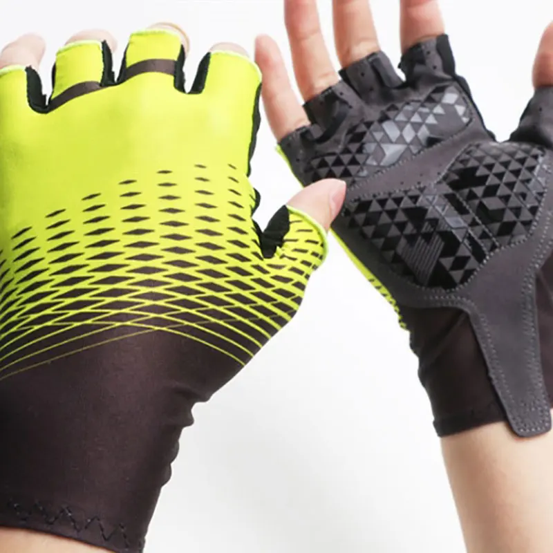 Новейшие Перчатки для велоспорта, уличные защитные перчатки для горного велосипеда, моющиеся дышащие нейлоновые перчатки для гонок на полпальца