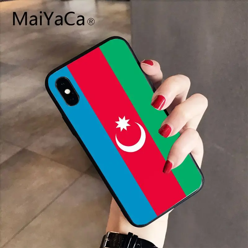 Чехол MaiYaCa azerana buta flag из ТПУ для iPhone X XS MAX 6 6s 7 7plus 8 8Plus 5 5S SE XR 10