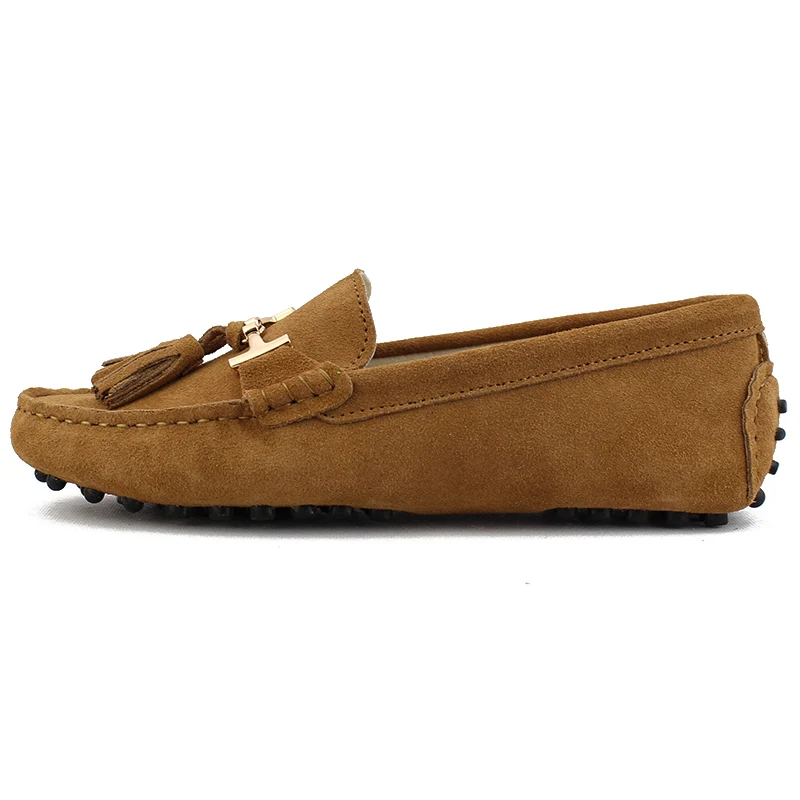 2022 100% Genuine leather Women flats New Brand Handmade Women Casual leather shoes Leather Moccasin Fashion Lady Driving Shoes 