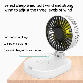 

Mini Portable 2-in-1 Fan & Phone Charger + USB charging + Wireless Charging 3-speed adjustable multi-function Car fan #5