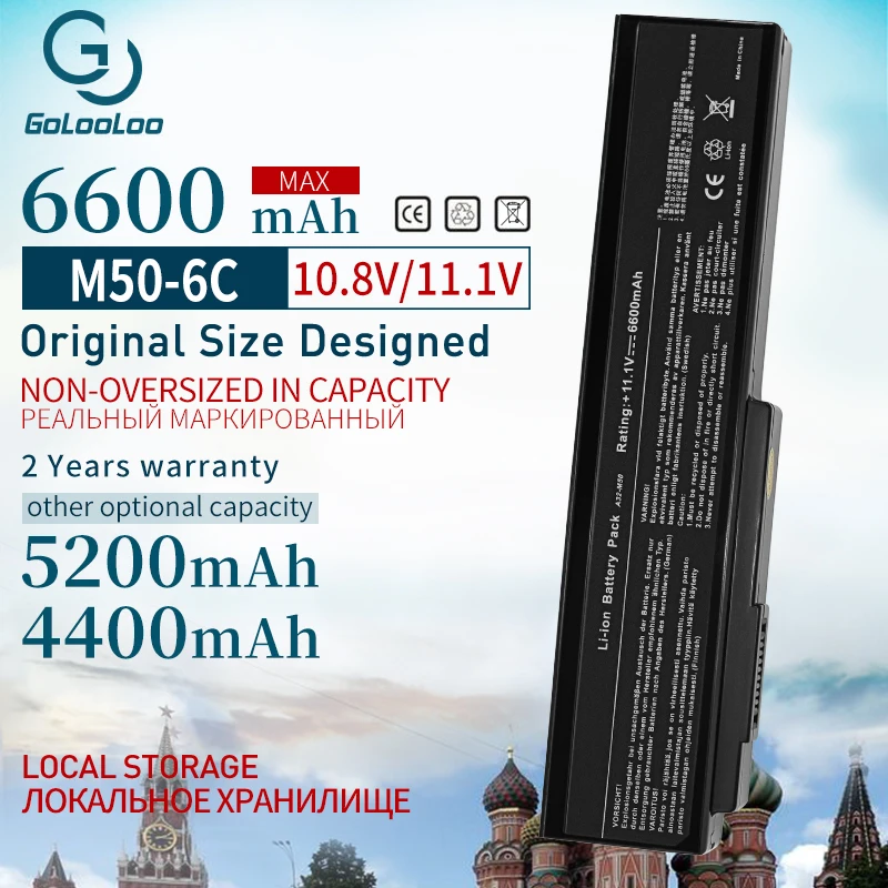 Tanie Golooloo 4400mAh bateria do asus A32 M50 A33 M50 M50 N53S N53SV N53T N61 N53TA N61J N61D N61VG N43 N61JQ M50S n32 n61 N53J