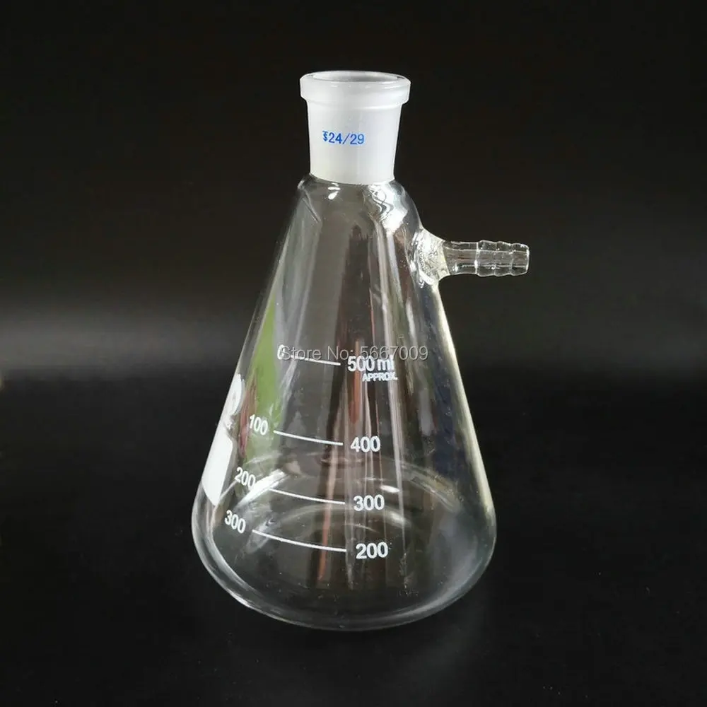 1PCS 50ml to 2000ml Glass Vacuum Grinding Mouth Filtration Suction Flask Laboratory Filter Bottle