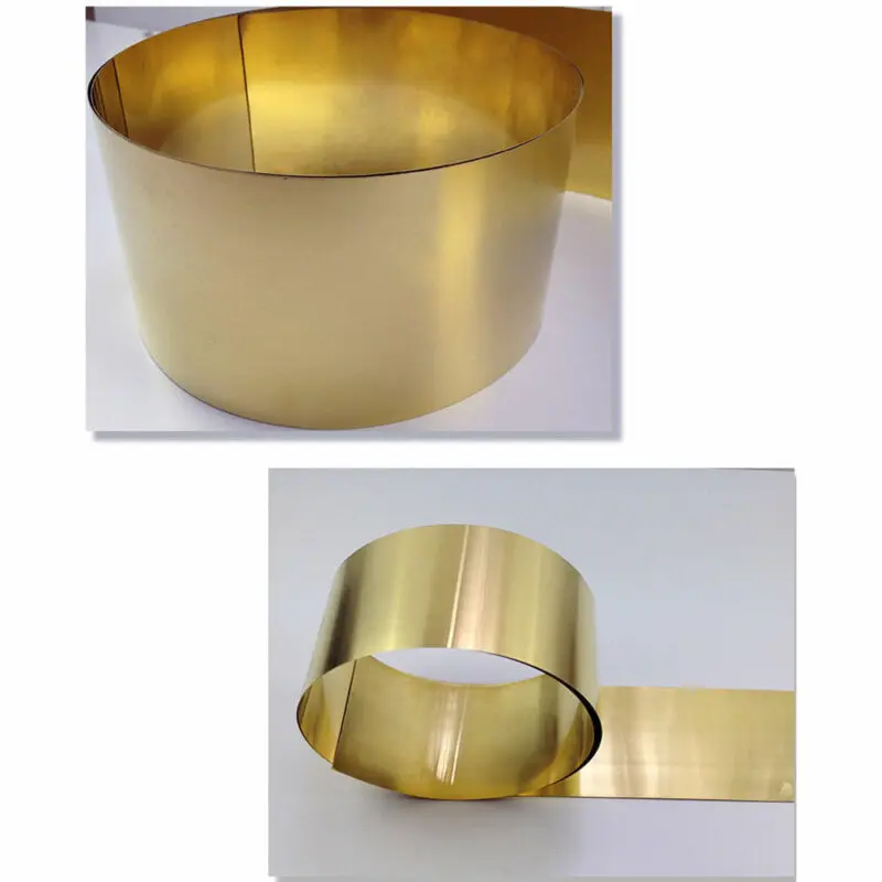 Brass Sheet Brass Flat Thick 0.01-0.3mm Width 10-200 mm Metal Thin Sheet Foil Plate Length 100mm~1000mm