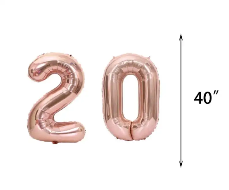 20th украшения для вечеринки в честь Дня рождения поставки 20th воздушные шары розовое золото с днем рождения воздушные шары баннер 20th День рождения воздушные шары 20 номер