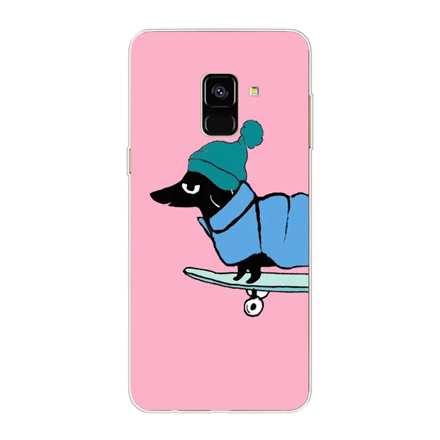 Чехол для телефона ciciber с таксой и собачкой Samsung A8 A5 A6 A7 A9 A3 2016 2017 2018 чехол со