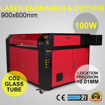 

100W CO2 Laser Engraving Cutting Machine 900x600mm USB Port With Industrial Water Cooler Chiller CW 5200