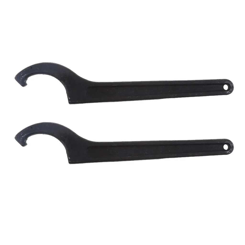 2 Pieces Heavy Duty Motorcycle Shock Adjustment Tool Metal Spanner Hook Wrench 45-52mm 1.8 to 2 inches