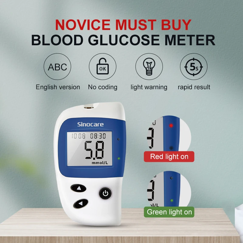Sinocare Safe Accu2 Diabetes Glucometer Test Strips Lancets Blood Glucose Meter Monitore Blood Sugar Test blood glucose monitor blood glucose strips blood test meter blood test strips blood glucose lancets